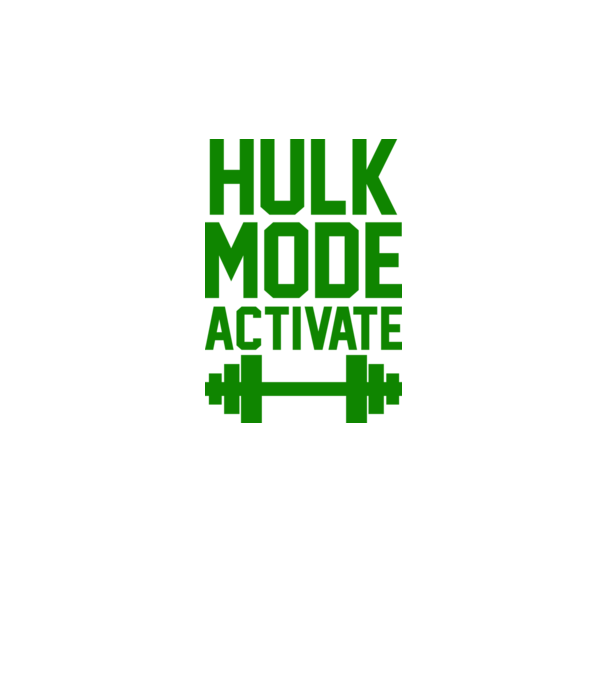 Hulk mode model alb pe tricou