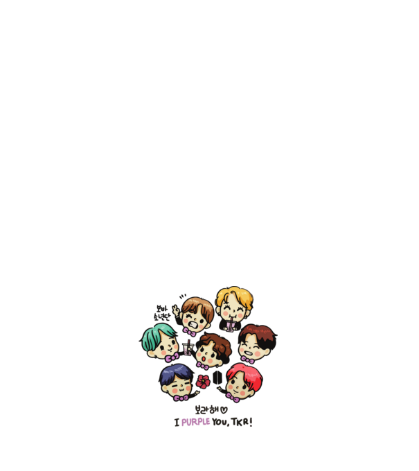 BTS chibi model negru pe tricou