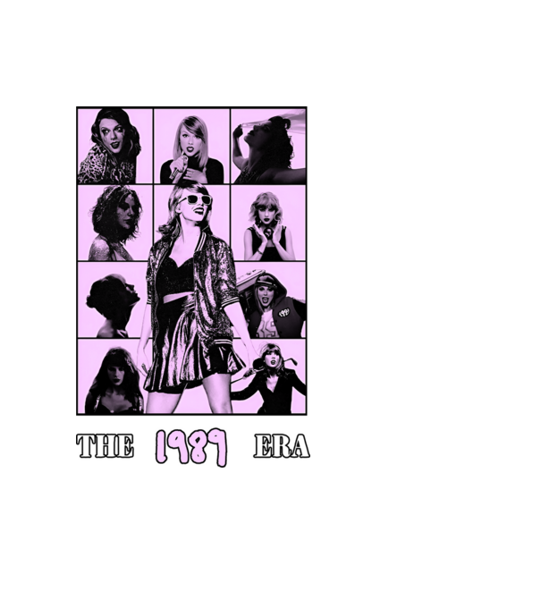 Taylor Swift ERAS lilac model negru pe tricou