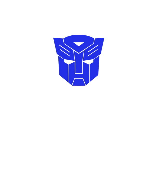 Autobot model alb pe tricou