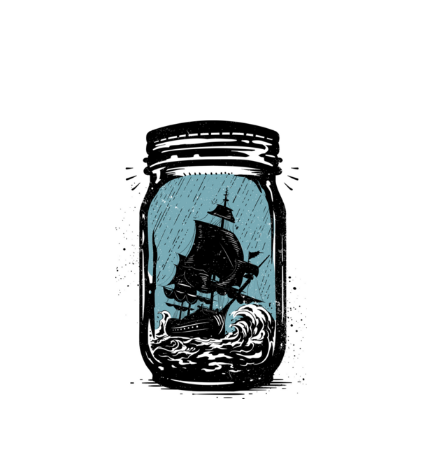 Trapped model alb pe tricou