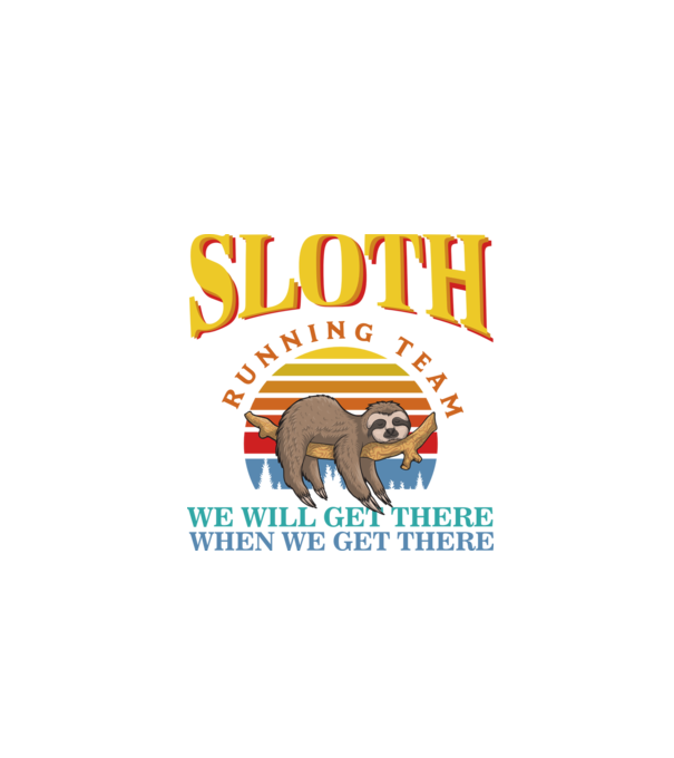 SLOTH running team model negru pe tricou