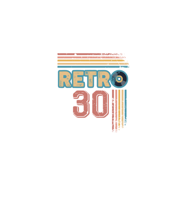 Retro 30 Birthday model alb pe tricou