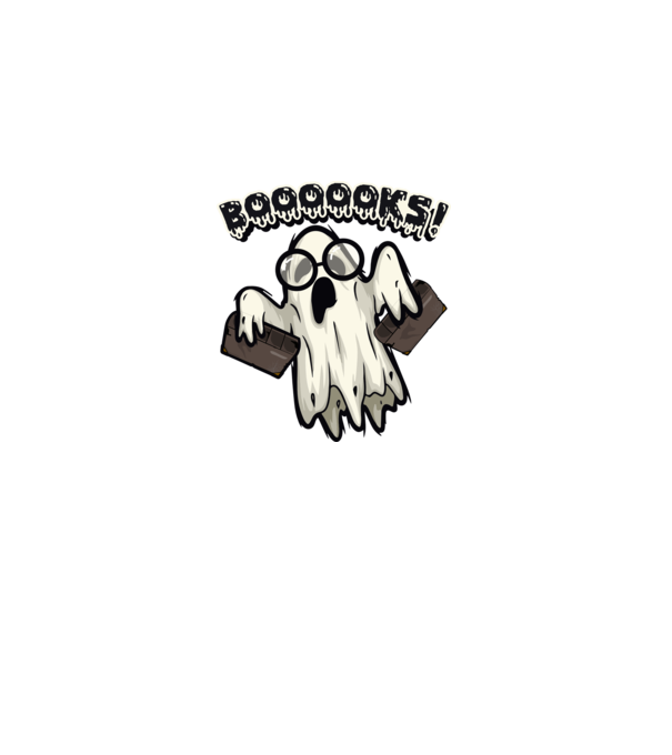 Spooky boookworm model negru pe tricou