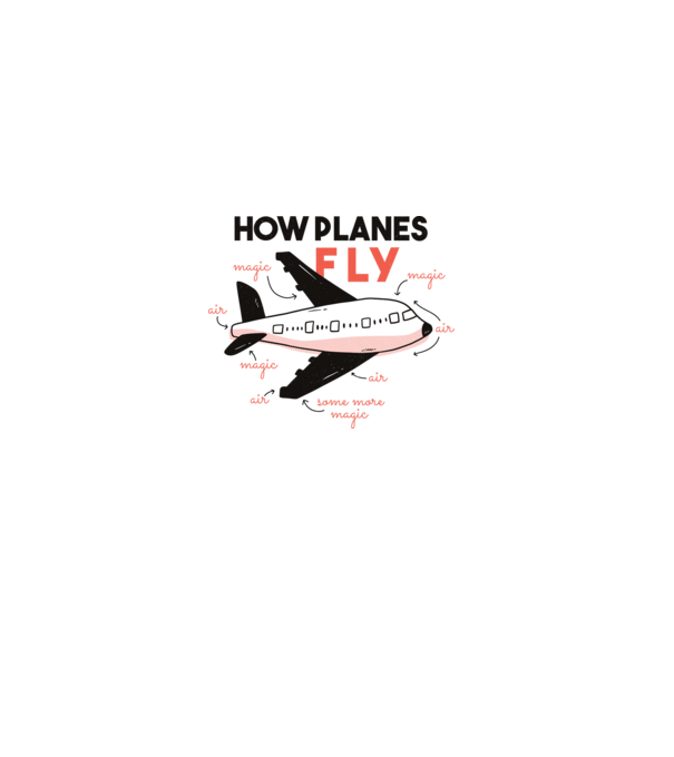Avioane model alb pe tricou