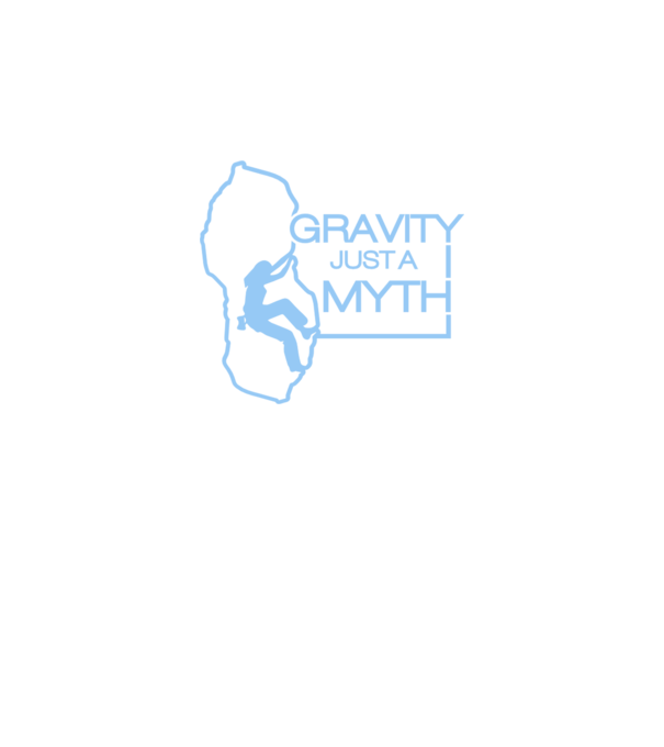 Gravity just a myth model negru pe tricou