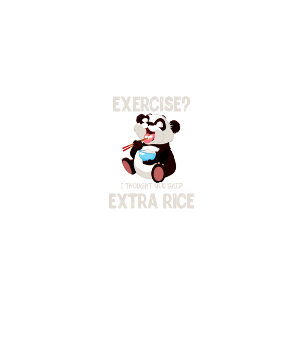 Exercise panda light model negru pe tricou