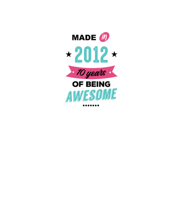 MADE in 2012 model alb pe tricou