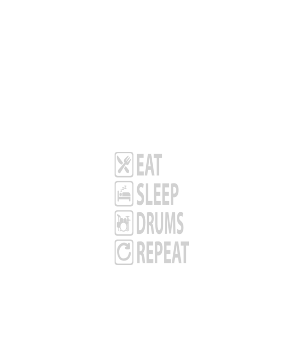 Eat Sleep Drum Repeat model negru pe tricou