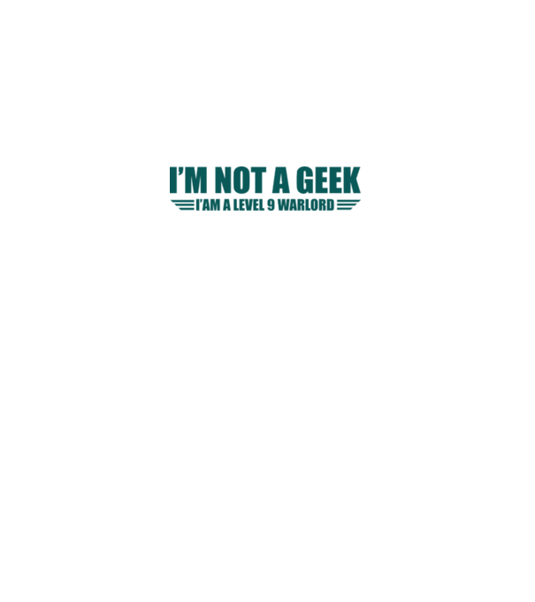 'I''m not a geek' model alb pe tricou