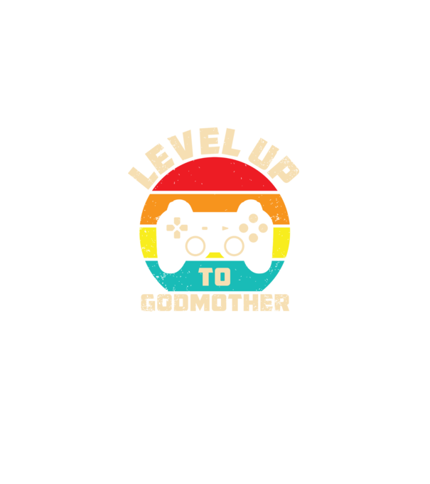 Level Up Godmother model negru pe tricou