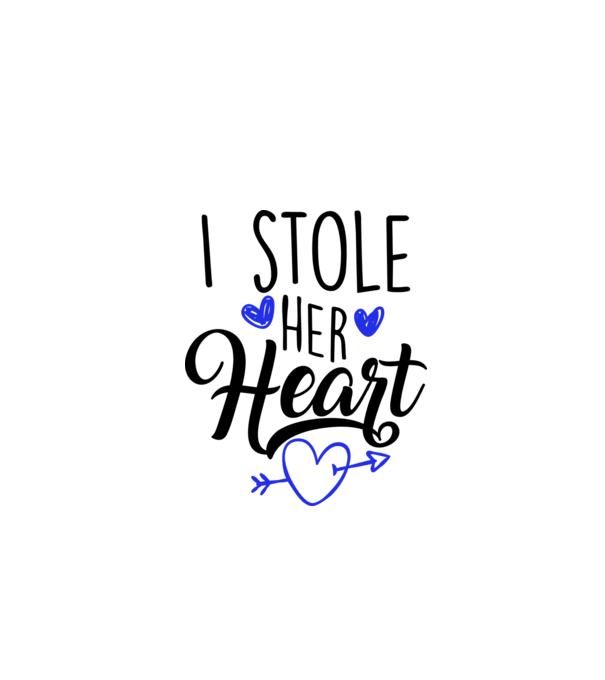 Cuplu I stole her heart model alb pe tricou