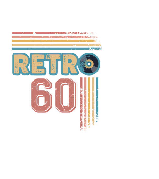 Retro 60 Birthday model alb pe tricou