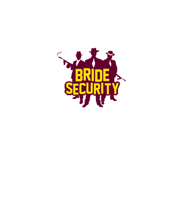 Bride Security model alb pe tricou