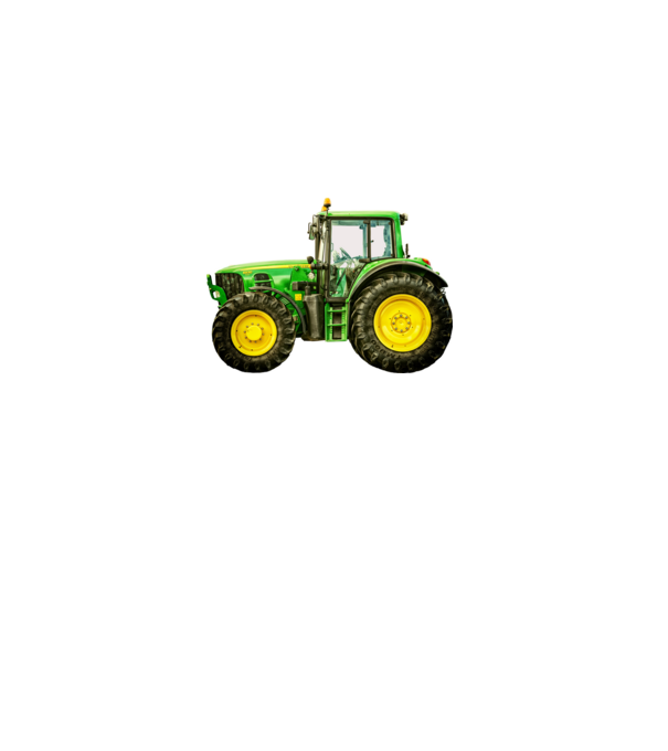 TRACTOR model alb pe tricou