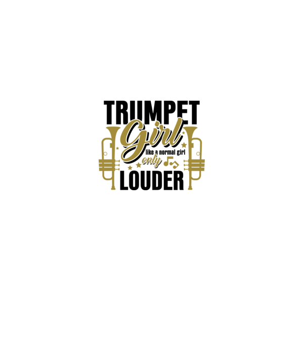 Trumpet girl model alb pe tricou