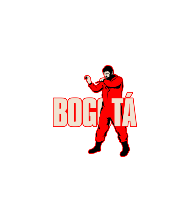 bogota la casa de papel model negru pe tricou