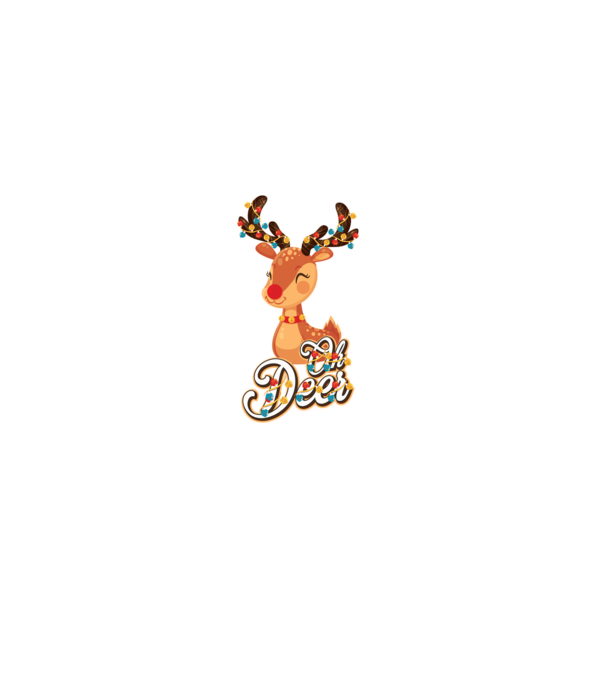 Oh deer model negru pe tricou