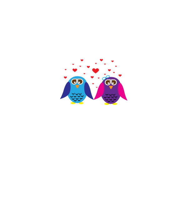 Owl Love model alb pe tricou