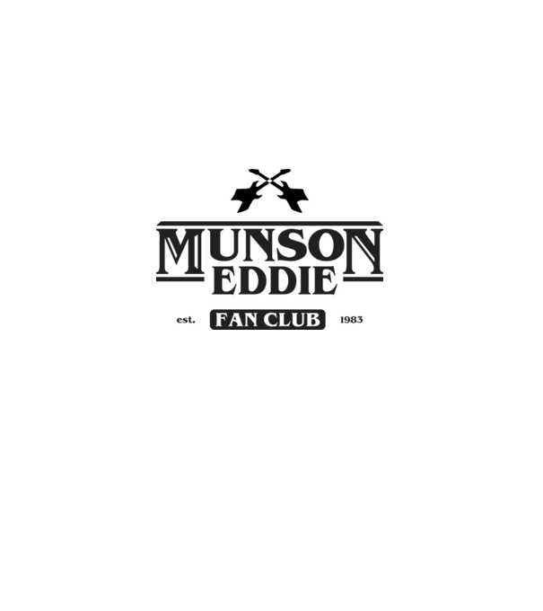 eddie munson fan club model albastru deschis pe tricou
