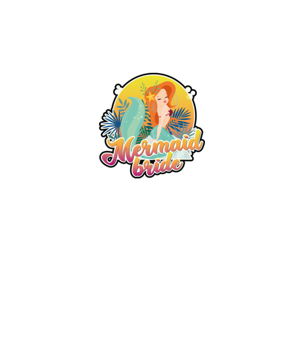 Mermaid bride hawaii model alb pe tricou