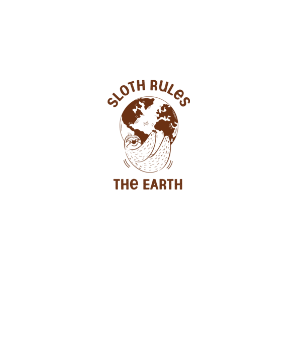Sloth rules the world model alb pe tricou