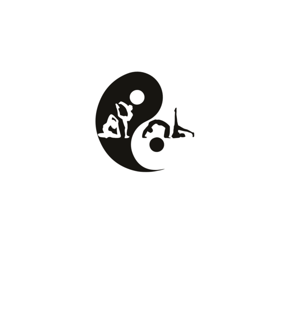 Yoga yin-yang model gri pe tricou