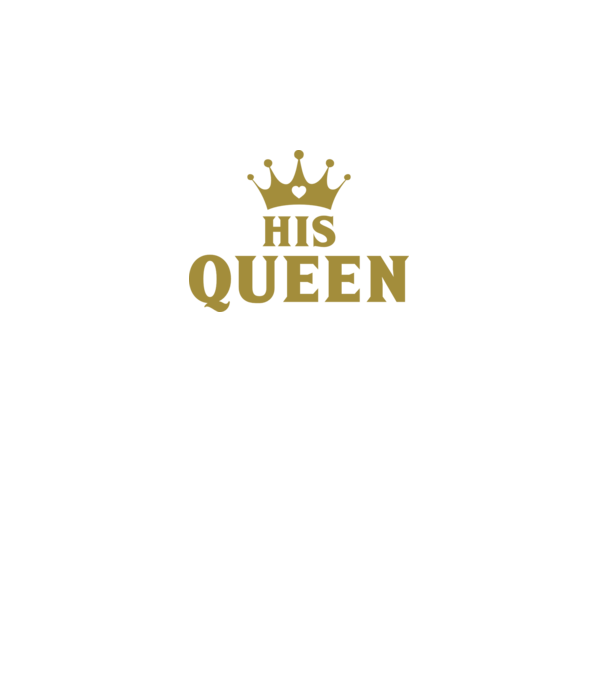 His Queen model gri închis pe tricou
