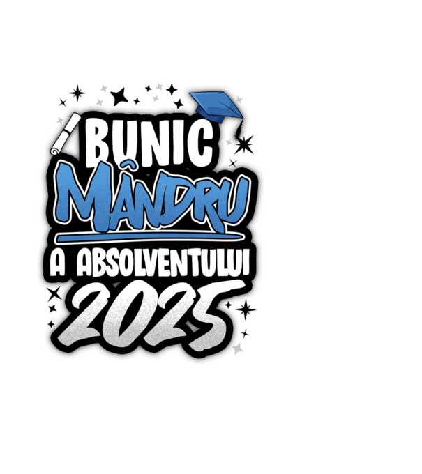 Bunic MÂNDRU a absolventului model negru pe tricou