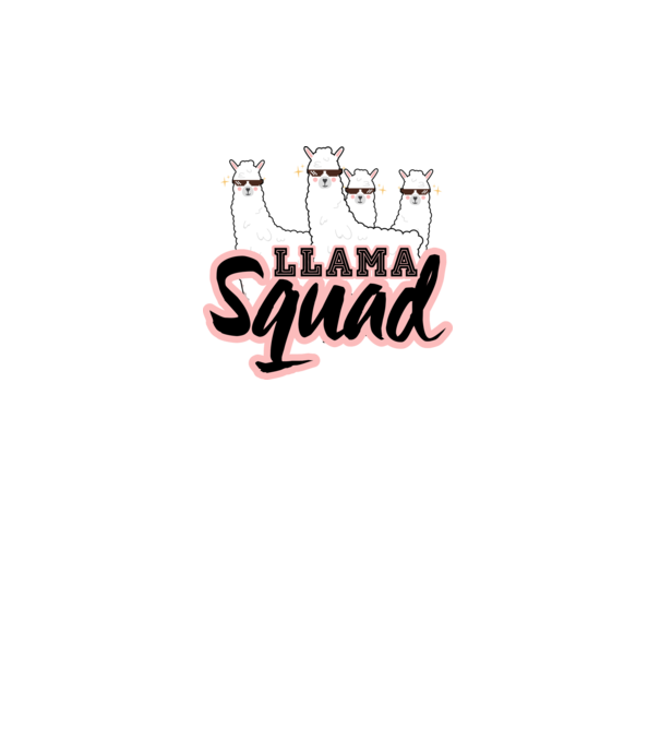 Llama squad model negru pe tricou