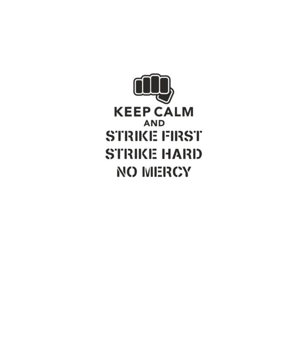Keep calm and strike first cobra kai model alb pe tricou
