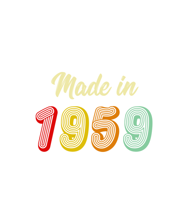 made in 1959 retro model negru pe tricou