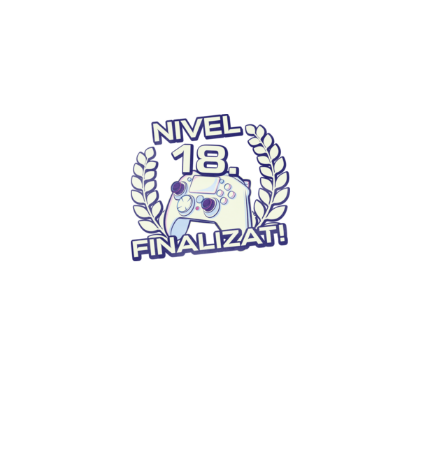 Nivel 18 finalizat! model negru pe tricou