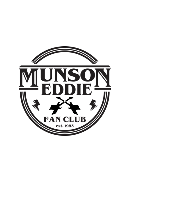 eddie munson fan club est 1983 model negru pe tricou
