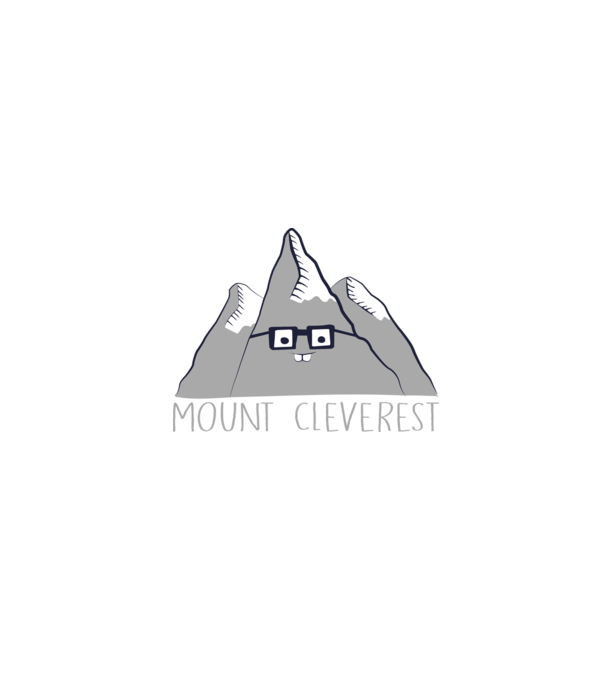 Mount cleverest model negru pe tricou
