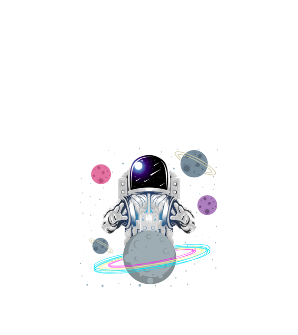 Astronaut planets model negru pe tricou