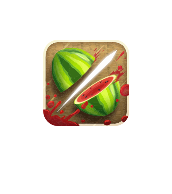 Fruit Ninja Icon model alb pe tricou