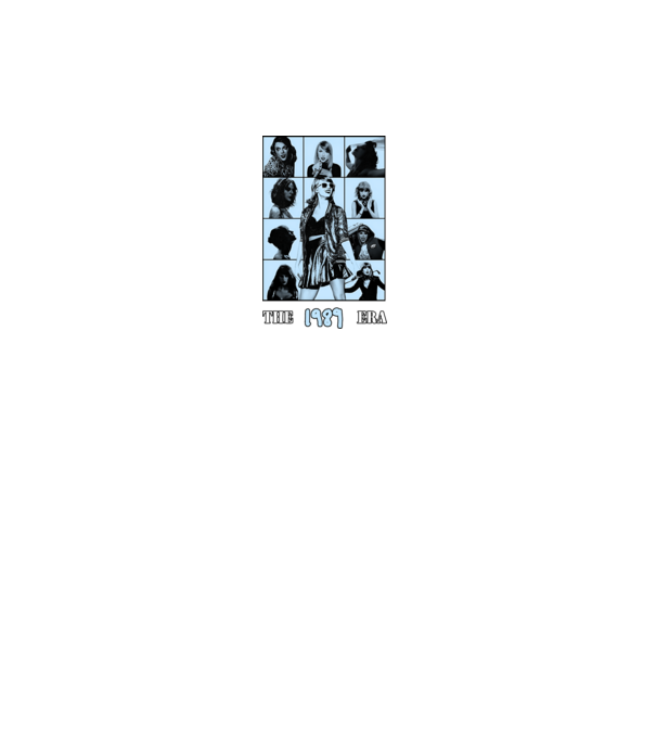 Taylor Swift ERAS blue model negru pe tricou