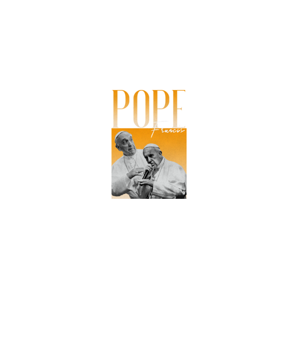Pope Frances 90s poster model negru pe tricou