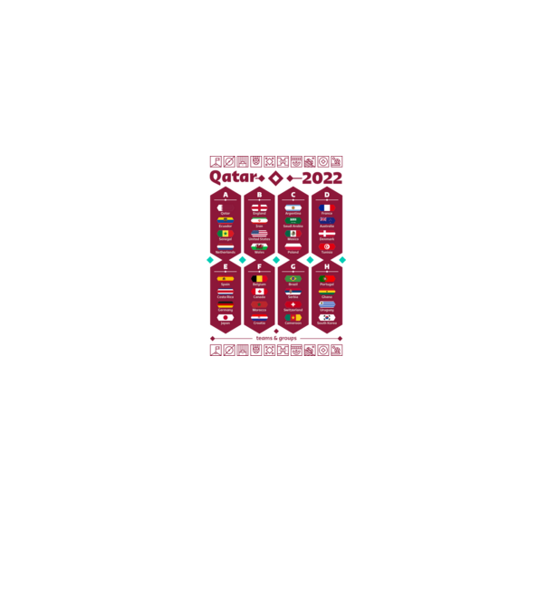 Qatar 2022 teams - groups white model gri pe tricou