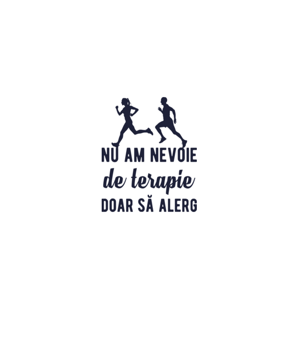 nu am nevoie de terapie, doar să alerg model galben pe tricou