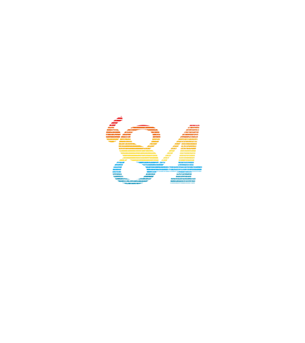 Retro Birthday 1984 model alb pe tricou