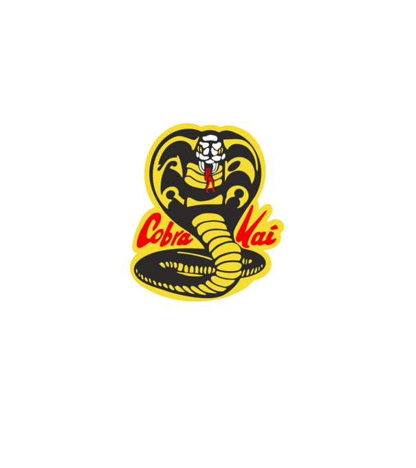 cobra kai logo model negru pe tricou