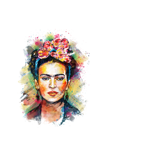 Frida Kahlo model negru pe tricou