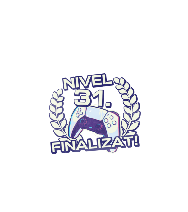 Nivel 31 finalizat! model negru pe tricou