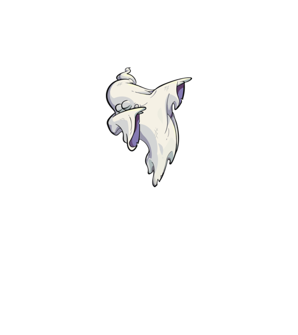 Dab ghost model negru pe tricou