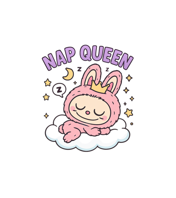 Nap Queen model nisipiu pe tricou