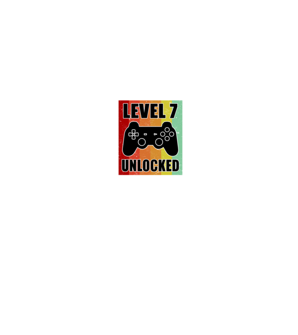 level 7 unlocked retro gamer model negru pe tricou