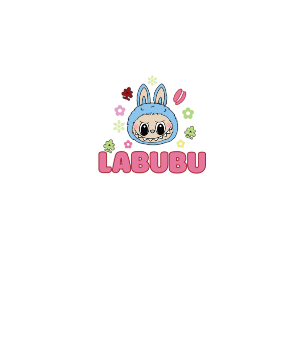 Labubu model negru pe tricou