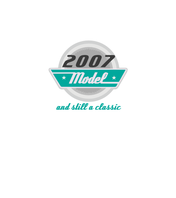 Model and still a classic - 2007 model alb pe tricou
